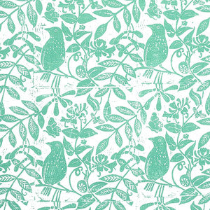 Bird & Bee Sea Glass 179211 by Schumacher Fabric