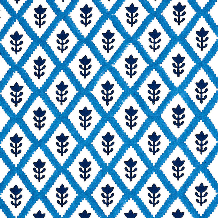 Buti Blue 179230 by Schumacher Fabric MOLLY MAHON HAND BLOCK PRINTS COTTON 100% INDIA </p><p>Repeat: Horizontal: 2" (5CM) and Vertical: 2 1/4 (6CM) 53 - Fabric Carolina -