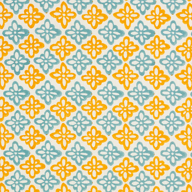 Pattee Turmeric 179303 by Schumacher Fabric Schumacher Fabric Pattee Turmeric 179303Fabric LINEN 100% INDIA </p><p>Repeat: H: HORZ. 3" (8CM) , V: VERT. 5 1/2" (14CM) 54 - Fabric Carolina -