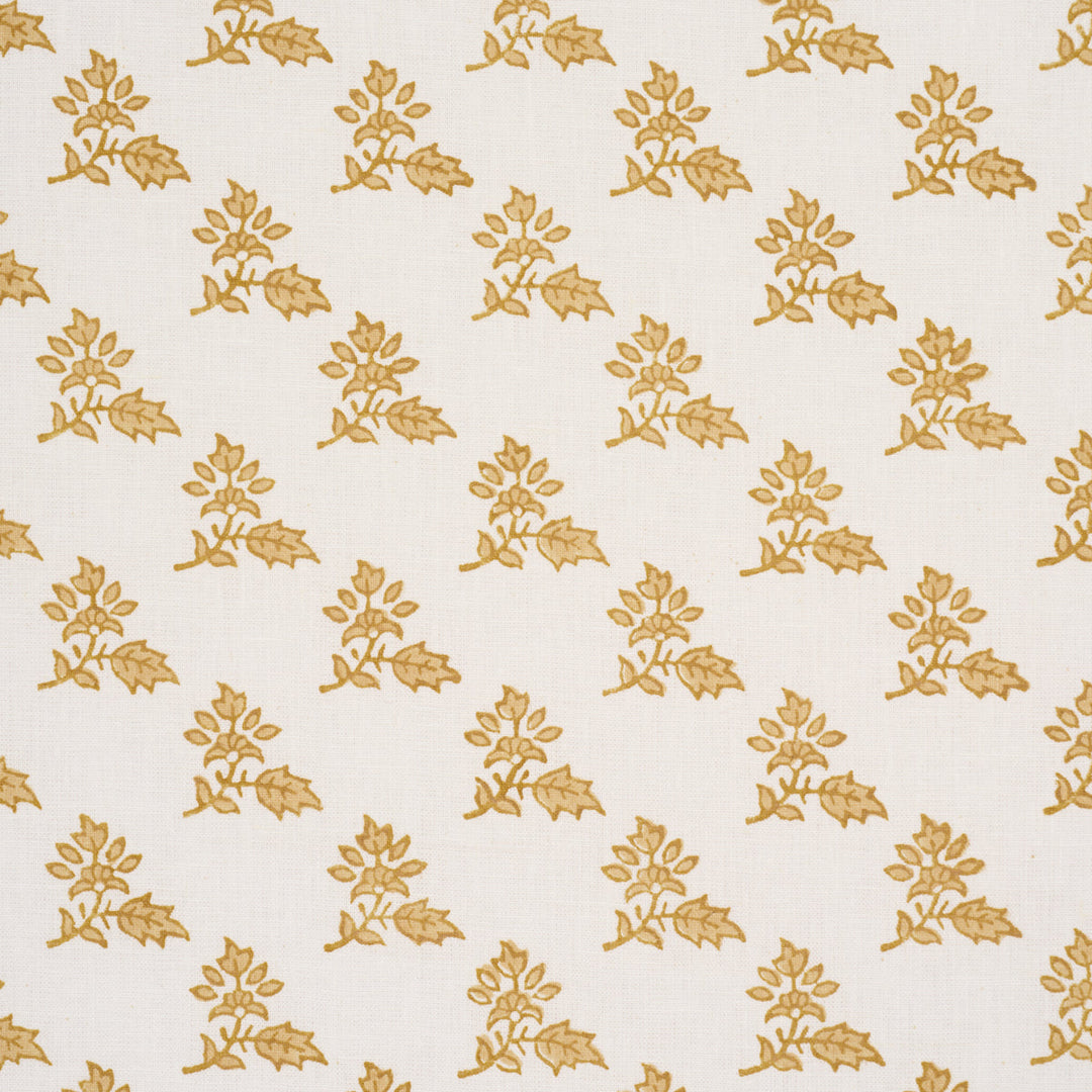 Torbay Hand-Block Print - Yellow by Schumacher Fabric