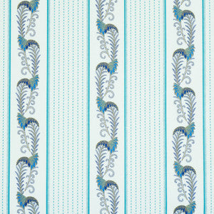 Aleksy Stripe Teal 179381 by Schumacher Fabric