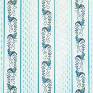 Aleksy Stripe Teal 179381 by Schumacher Fabric