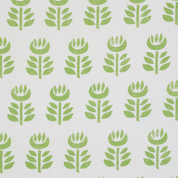 Rosenborg Hand Print Green 179400 by Schumacher Designer Fabric SCANDINAVIAN MODERN LINEN 55% COTTON 45% INDIA </p><p>Repeat: Horizontal: 27" (69CM) and Vertical: 23 5/8" (60CM) 54 - Swanky Fabrics -