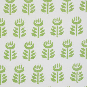 Rosenborg Hand Print Green 179400 by Schumacher Fabric