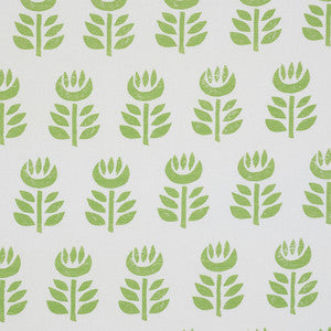 Rosenborg Hand Print Green 179400 by Schumacher Fabric