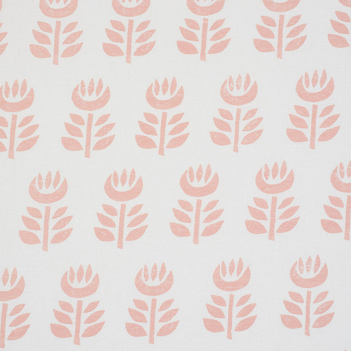 Rosenborg Hand Print Pink 179401 by Schumacher Designer Fabric SCANDINAVIAN MODERN LINEN 55% COTTON 45% INDIA </p><p>Repeat: Horizontal: 27" (69CM) and Vertical: 23 5/8" (60CM) 54 - Swanky Fabrics -