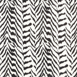 Quincy Hand Print Black 179410 by Schumacher Fabric