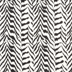 Quincy Hand Print Black 179410 by Schumacher Fabric