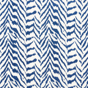 Quincy Hand Print Blue 179412 by Schumacher Fabric