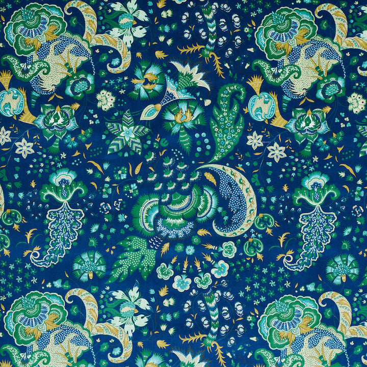 Majorelle Velvet Blue 179420 by Schumacher Fabric RIVE GAUCHE COTTON 83% POLYESTER 17% UNITED KINGDOM </p><p>Repeat: Horizontal: 25 5/8" (65CM) and Vertical: 29 3/8" (75CM) 51.5 - Fabric Carolina -