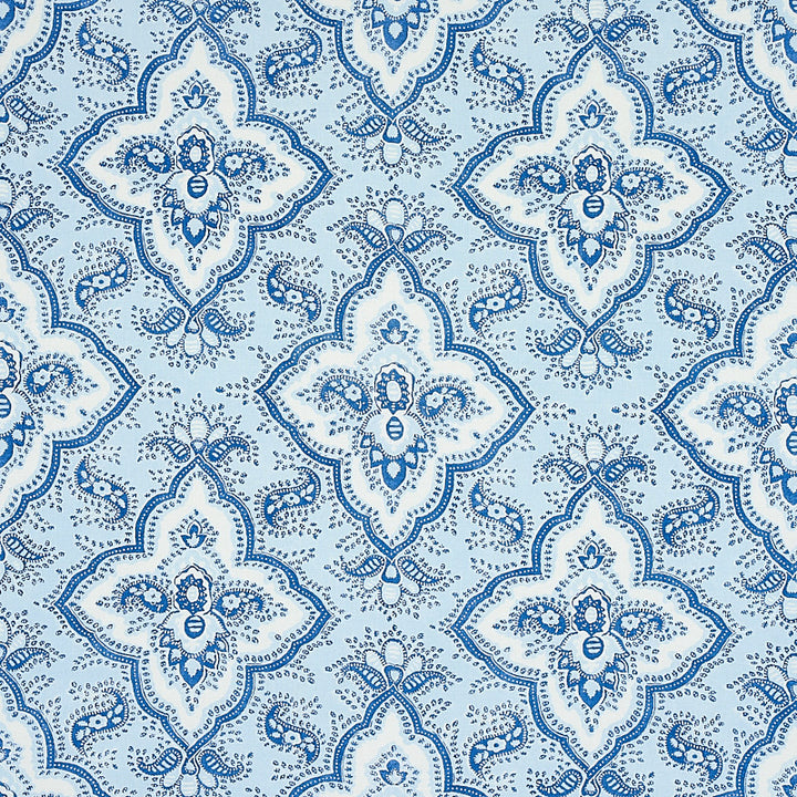 Amalia Medallion Handmade Print Blue 179440 by Schumacher Fabric JACARANDA COTTON 100% UNITED KINGDOM MARTINDALE 20000 </p><p>Repeat: Horizontal: 27" (69CM) and Vertical: 15" (38CM) 54 - Fabric Carolina -