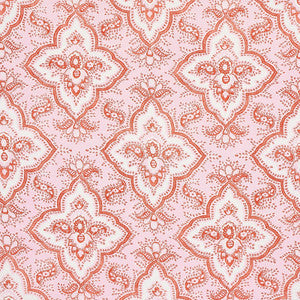 Amalia Medallion Handmade Print Pink 179442 by Schumacher Fabric