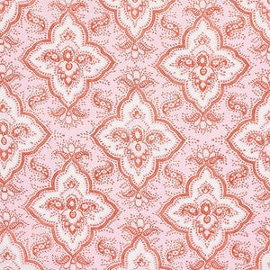 Amalia Medallion Handmade Print Pink 179442 by Schumacher Fabric