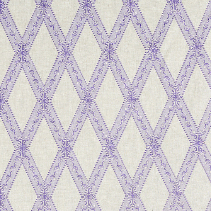 Les Losanges Toile Iris 179462 by Schumacher Fabric LASERSOHN TOILE COLLECTION LINEN 100% UNITED KINGDOM </p><p>Repeat: Horizontal: 4 1/2" (11CM) and Vertical: 10 1/4" (26CM) 54 - Fabric Carolina -