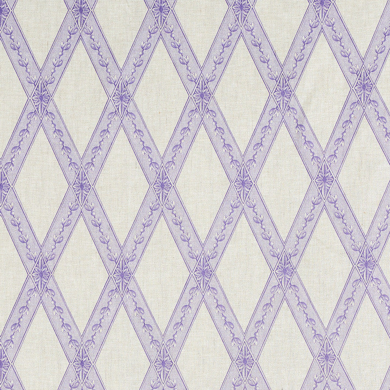 Les Losanges Toile Iris 179462 by Schumacher Designer Fabric LASERSOHN TOILE COLLECTION LINEN 100% UNITED KINGDOM </p><p>Repeat: Horizontal: 4 1/2" (11CM) and Vertical: 10 1/4" (26CM) 54 - Swanky Fabrics -