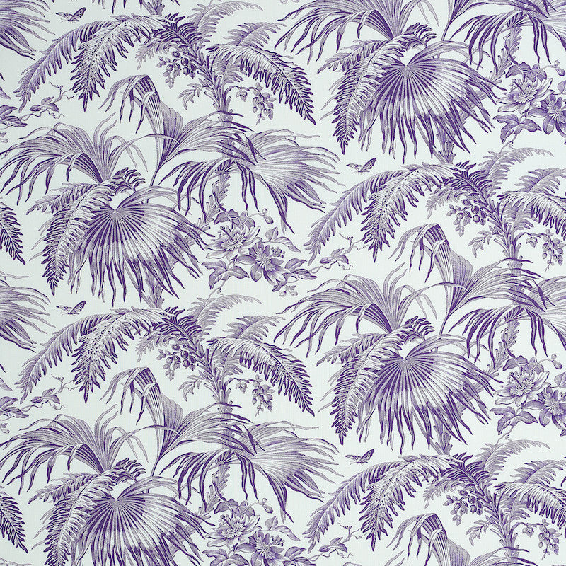 Toile Tropique Purple 179512 by Schumacher Fabric LASERSOHN TOILE COLLECTION COTTON 100% FRANCE </p><p>Repeat: Horizontal: 18" (46CM) and Vertical: 46 3/8" (118CM) 53.5 - Fabric Carolina -