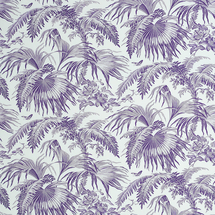 Toile Tropique Purple 179512 by Schumacher Fabric LASERSOHN TOILE COLLECTION COTTON 100% FRANCE </p><p>Repeat: Horizontal: 18" (46CM) and Vertical: 46 3/8" (118CM) 53.5 - Fabric Carolina -