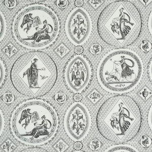 Les Scenes Contemporaines Black 179561 by Schumacher Fabric