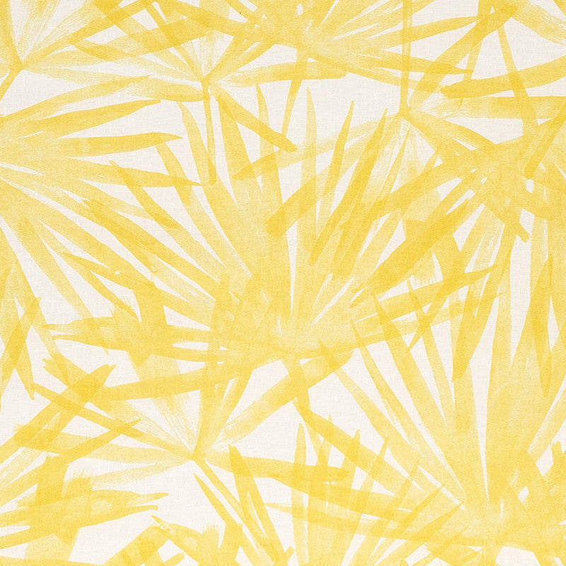 Sunlit Palm Linen Yellow 179602 by Schumacher Fabric Schumacher Fabric Sunlit Palm Linen Yellow 179602Fabric LINEN 100% CHINA </p><p>Repeat: H: HORZ. 27" (69CM) , V: VERT. 27" (69CM) 54 - Fabric Carolina -