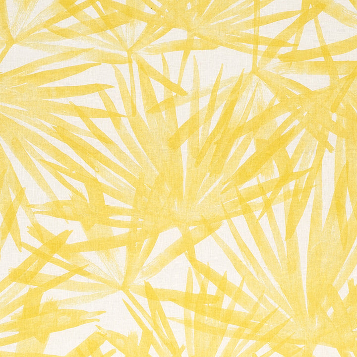 Sunlit Palm Linen Yellow 179602 by Schumacher Designer Fabric NATURA LINEN 100% CHINA MARTINDALE 3,000 </p><p>Repeat: Horizontal: 27" (69CM) and Vertical: 27" (69CM) 54 - Swanky Fabrics -