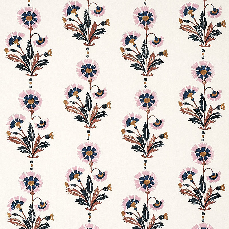 Dianthus Hand Block Print Rust & Rose 179740 by Schumacher Fabric Schumacher Fabric Dianthus Hand Block Print Rust & Rose 179740Fabric COTTON 100% INDIA </p><p>Repeat: H: HORZ.7" (25CM), V: VERT. 9 7/8" (25CM) 54 - Fabric Carolina -