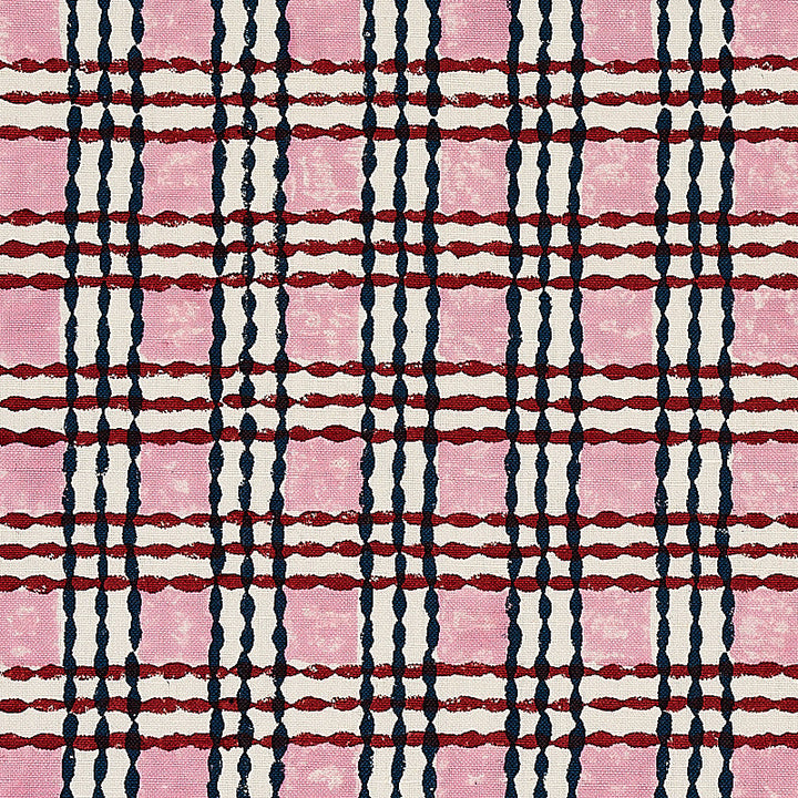 Trellis Hand Block Print Rose & Midnight 179801 by Schumacher Fabric Schumacher Fabric Trellis Hand Block Print Rose & Midnight 179801Fabric COTTON 55% INDIA </p><p>Repeat: H: HORZ. 1 5/8" (3CM), V: VERT. 1 5/8" (3CM) 54 - Fabric Carolina -