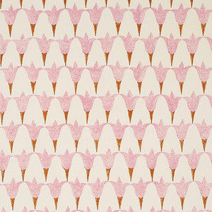 Tulip Hand Block Rose & Copper 179821 by Schumacher Fabric