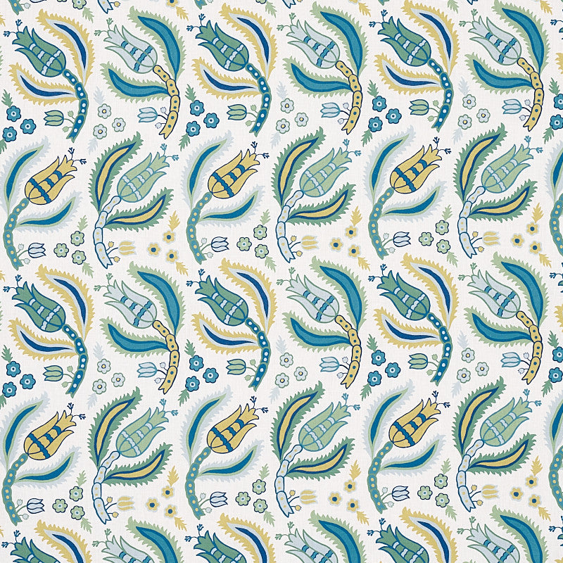Malabar Vine Peacock 179850 by Schumacher Fabric Schumacher Fabric Malabar Vine Peacock 179850Fabric LINEN 100% UNITED KINGDOM </p><p>Repeat: H: HORZ. 9" (23CM), V: VERT. 12 1/2" (32CM) 54 - Fabric Carolina -