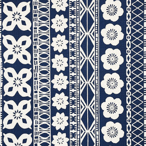 Mrs. Howell Indigo 179872 by Schumacher Fabric
