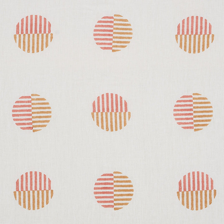 Ando Hand Block Print Rust & Ochre 180001 by Schumacher Fabric Schumacher Fabric Ando Hand Block Print Rust & Ochre 180001Fabric LINEN 100% INDIA </p><p>Repeat: H: HORZ. 27" (69CM), V: VERT. 18" (45CM) 54" (137CM) - Fabric Carolina -