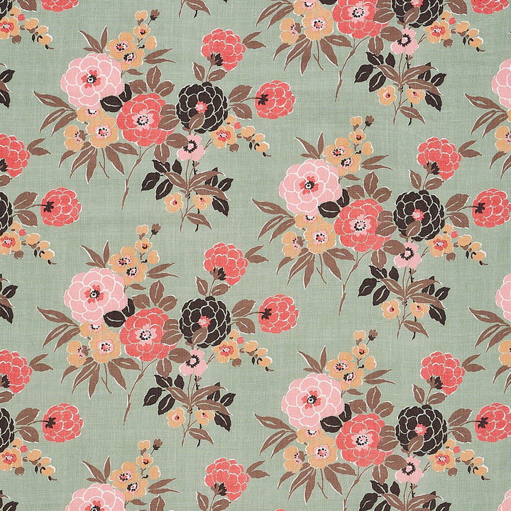 Valentina Floral Green 180023 by Schumacher Fabric Schumacher Fabric Valentina Floral Green 180023Fabric LINEN 100% THAILAND </p><p>Repeat: H: HORZ. 13 1/2" (34CM), V: VERT. 13 1/2" (34CM) 54" (137CM) - Fabric Carolina -