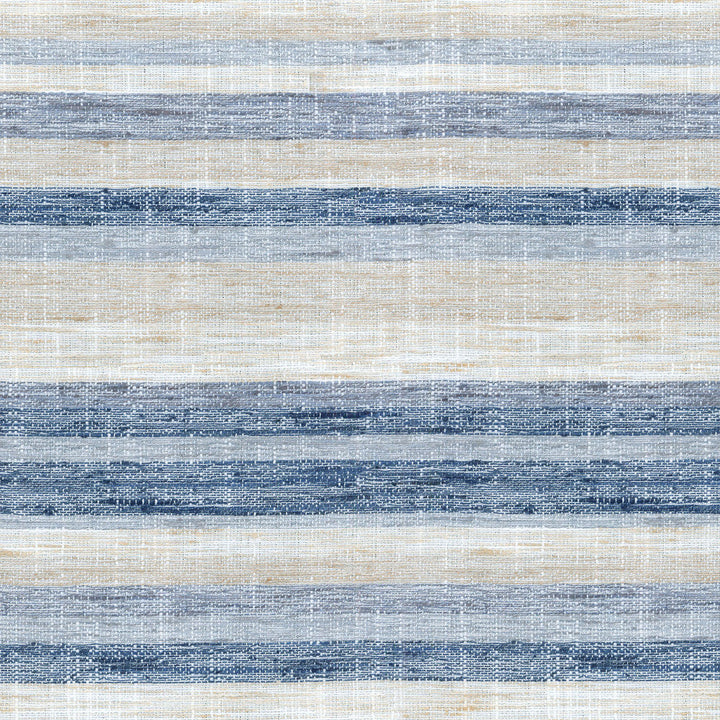 Faded Stripe Indigo 180042 by Novogratz Designer Fabric - 100% Polyester INDIA 45000 Horizontal: 0 and Vertical: 13.5 54 - Swanky Fabrics -