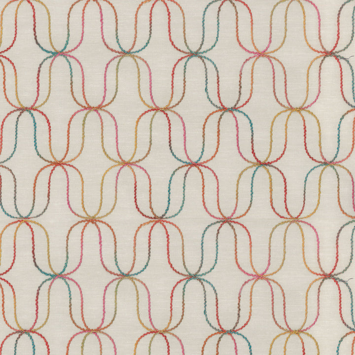 ACOUSTIC EMBROIDERY RETRO 180050 by Novogratz Fabric - 100% Cotton India 9000 Horizontal: 4.75 and Vertical: 2.75 54 - Fabric Carolina -