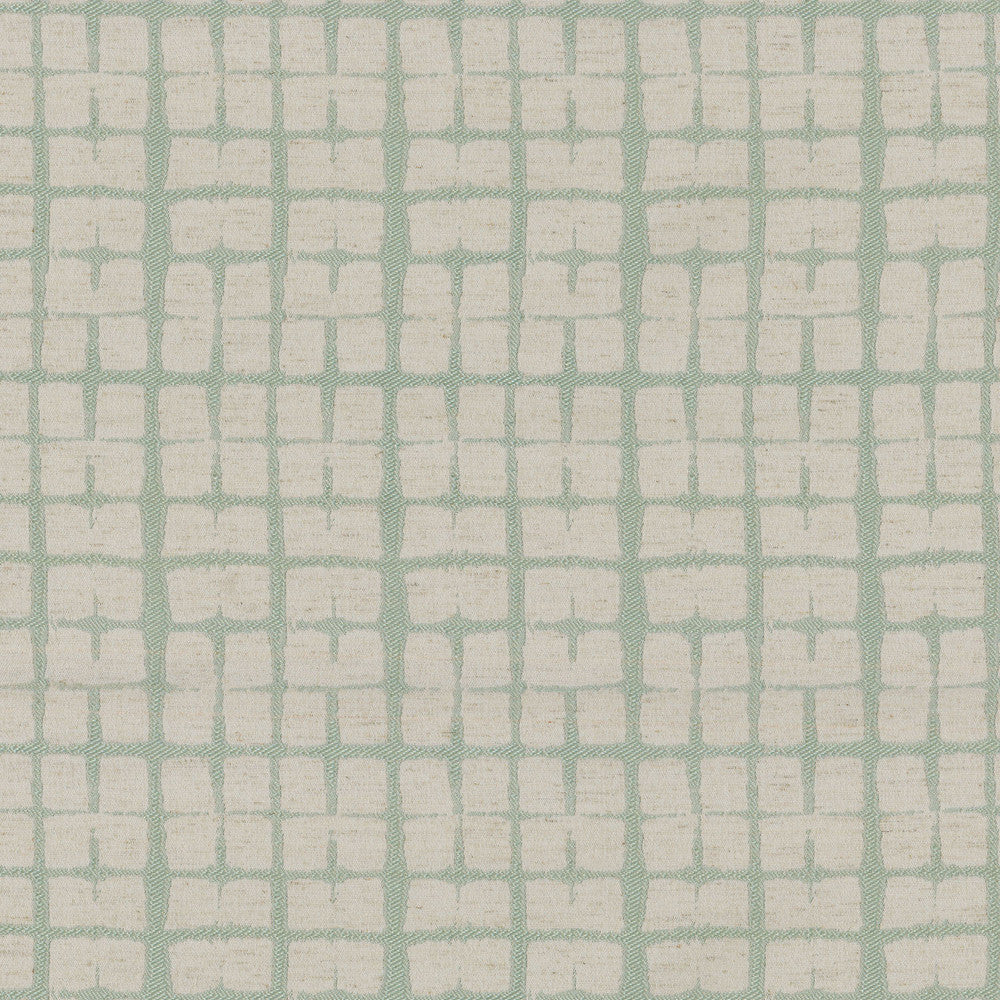 Shibori Plaid Celadon 180061 by Novogratz Fabric - Base:94%Polyester 6%Linen China 30000 Horizontal: 5.5 and Vertical: 3.5 57 - Fabric Carolina -