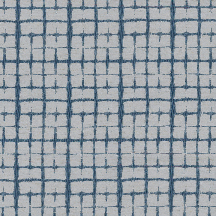 Shibori Plaid Indigo 180063 by Novogratz Fabric - Base:94%Polyester 6%Linen CHINA 30000 Horizontal: 3.5 and Vertical: 5.5 57 - Fabric Carolina -