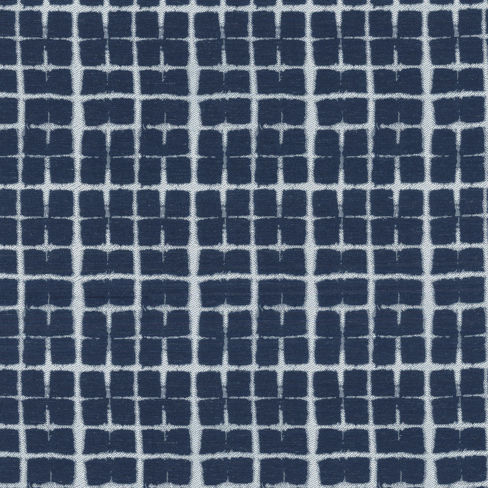 Shibori Plaid Navy 180064 by Novogratz Fabric - Base:94%Polyester 6%Linen CHINA 30000 Horizontal: 3.5 and Vertical: 5.5 57 - Fabric Carolina -