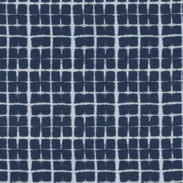 SHIBORI PLAID NAVY 180064 by Novogratz Fabric - 70% COTTON 30% POLYESTER 30000 Horizontal: 5.5 and Vertical: 3.5 57 - Fabric Carolina -