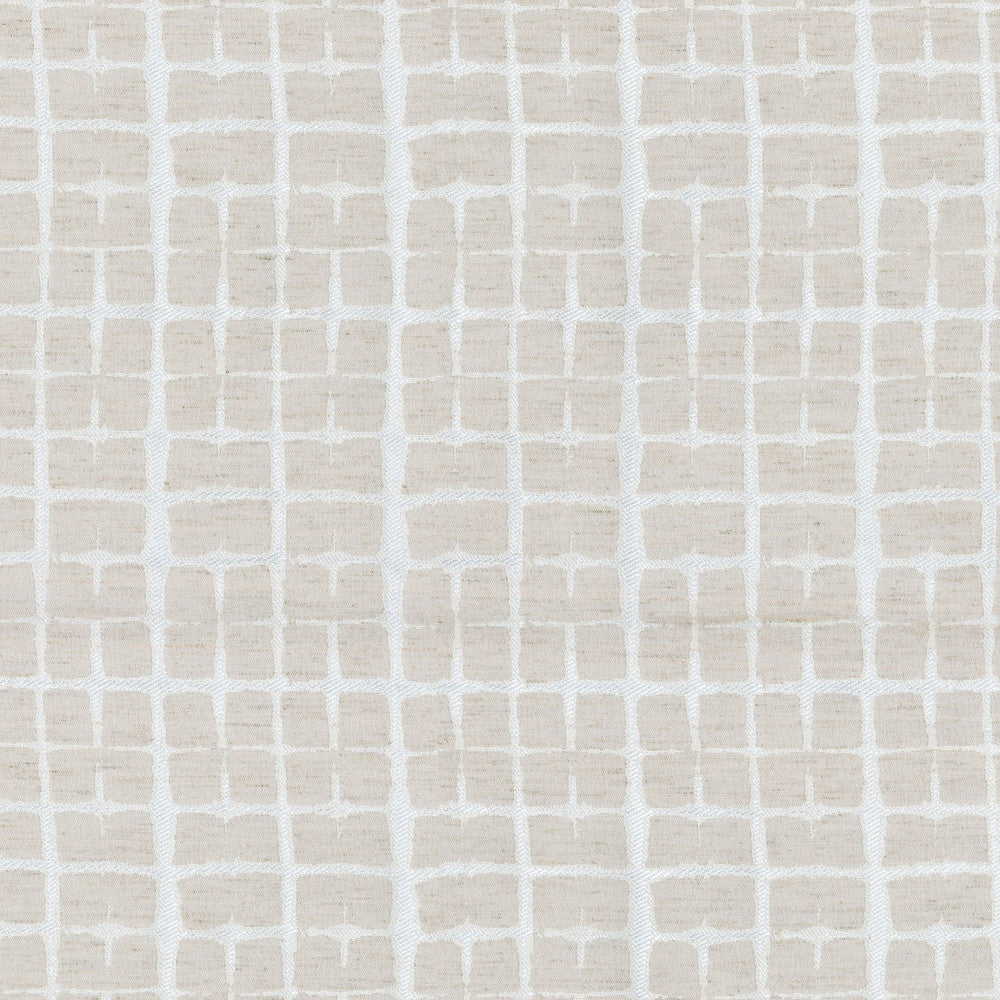 Shibori Plaid Chalk 180066 by Novogratz Fabric - Base:94%Polyester 6%Linen China 30000 Horizontal: 5.5 and Vertical: 3.5 57 - Fabric Carolina -