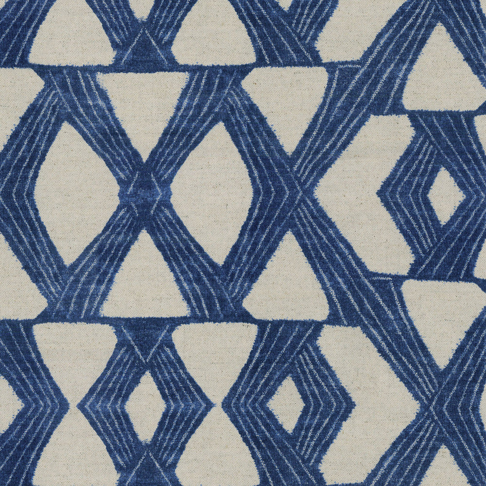 X'S And O'S Navy 180071 by Novogratz Fabric - Base:80% Cotton 20% Linen CHINA 51000 Horizontal: 13.5 and Vertical: 13.5 54 - Fabric Carolina -