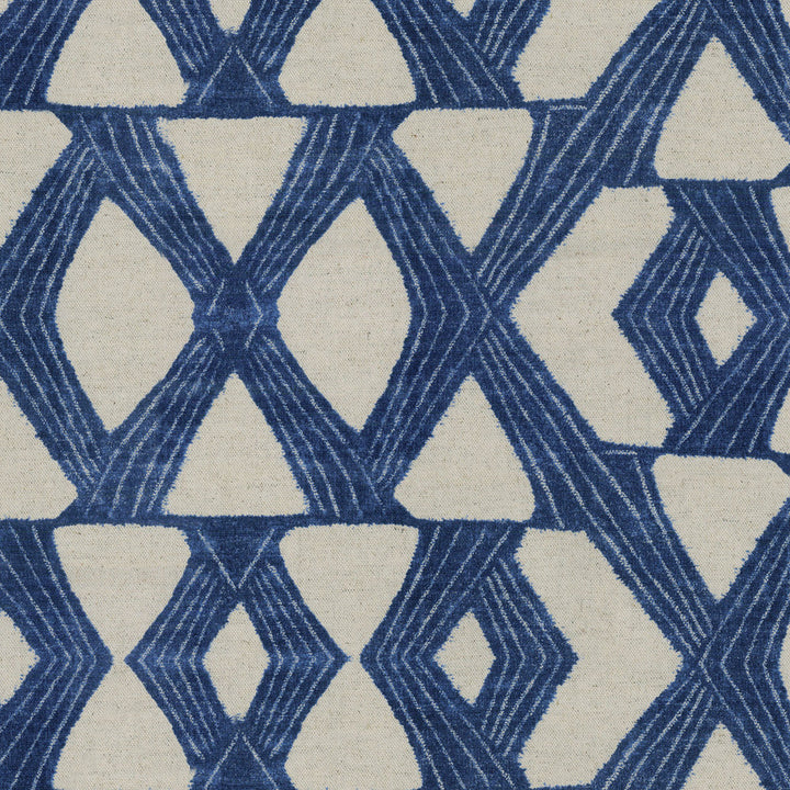 X'S And O'S Navy 180071 by Novogratz Fabric - Base:80%Cotton 20%Linen CHINA 51000 Horizontal: 13.5 and Vertical: 13.5 54 - Fabric Carolina -