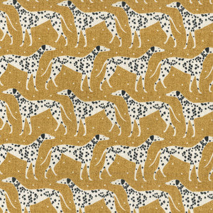 Dapper Dalmatian Mustard 180090 by Novogratz Fabric