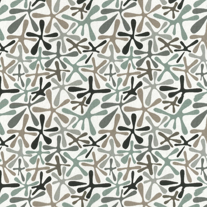 Jumping Jacks Onyx 180101 by Novogratz Fabric RETRO 100% Cotton U.S.A. Wyzenbeek 15,000 Horizontal: 6.75" and Vertical: 6.75" 54" - Fabric Carolina -