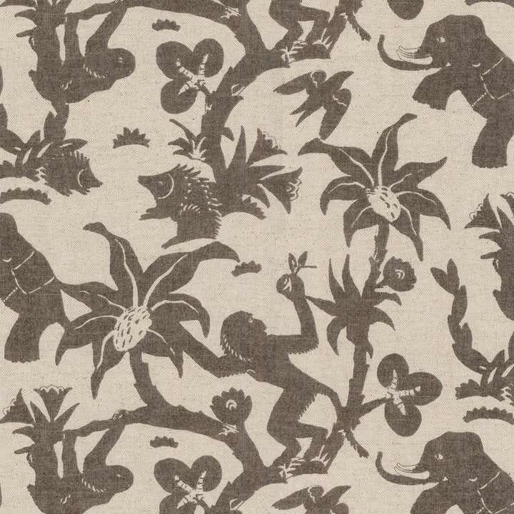Monkey Business Onyx 180151 by Novogratz Fabric - 80%Cotton 20%Linen CHINA 51000 Horizontal: 13.5 and Vertical: 12.6 54 - Fabric Carolina -
