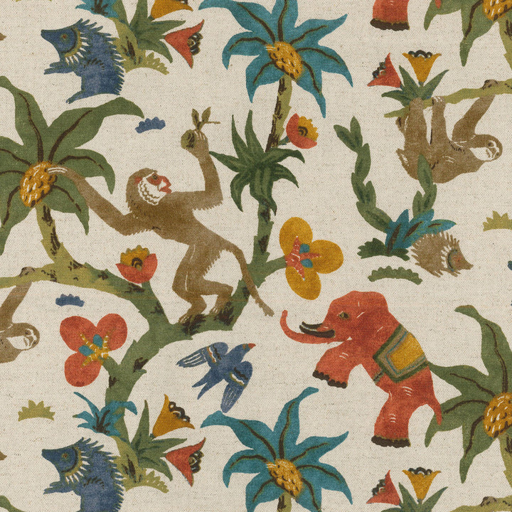 Monkey Business Forest 180152 by Novogratz Fabric - 80%Cotton 20%Linen China 51000 Horizontal: 12.6 and Vertical: 13.5 54 - Fabric Carolina -