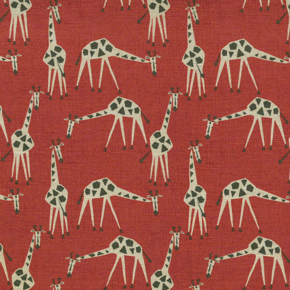 Just Giraffes Poppy 180201 by Novogratz Fabric - 100% Cotton CHINA 39000 Horizontal: 6.75 and Vertical: 6.75 54 - Fabric Carolina -