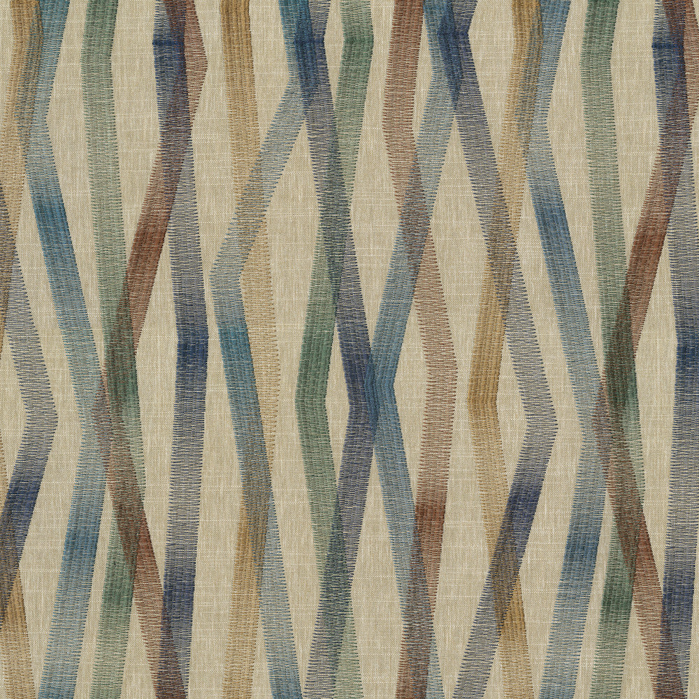 Zig Zag Embroidery Jewel 180224 by Novogratz Fabric - 69% cotton, 31% polyester Embroidery 100% rayon India 51000 Horizontal: 18.5 and Vertical: 13 54 - Fabric Carolina -