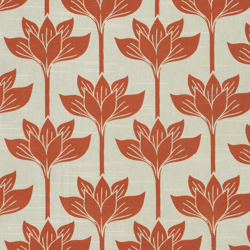 Long Stem Lotus Coral 180242 by Novogratz Fabric - 100%Cotton CHINA 39000 Horizontal: 3.3 and Vertical: 6.75 54 - Fabric Carolina -