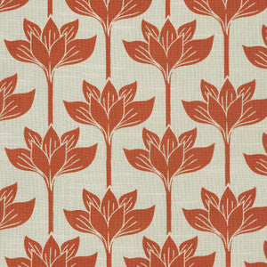 Long Stem Lotus Coral 180242 by Novogratz Fabric