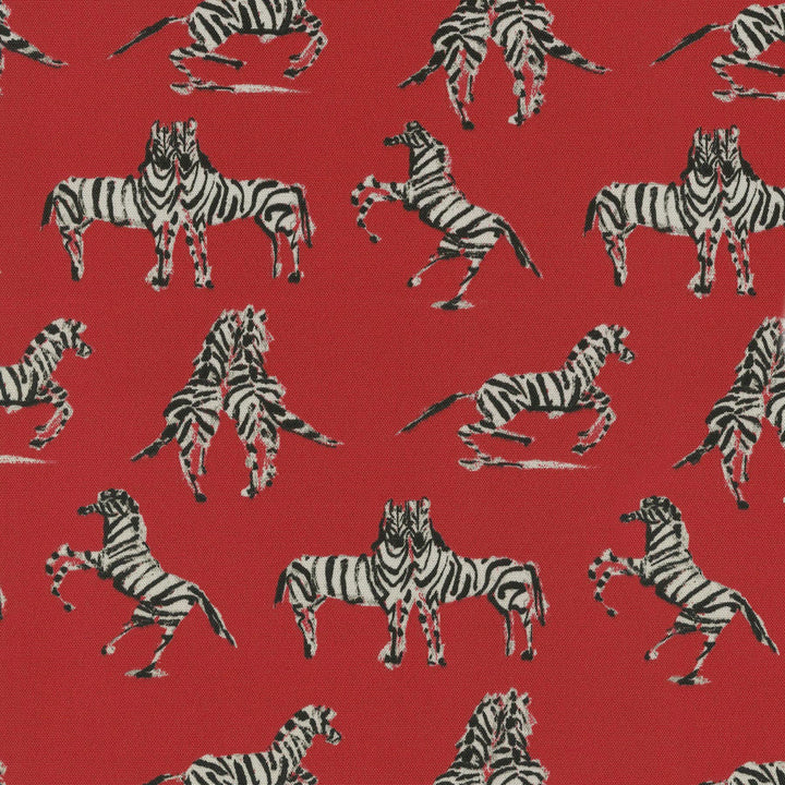 Od Dr Zebra Red 180260 by Novogratz Designer Fabric - 100% Polyester PAKISTAN Horizontal: 9 and Vertical: 12.75 55 - Swanky Fabrics -