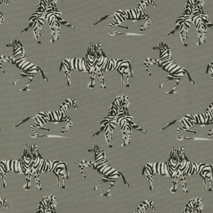 Od Dr Zebra Silver 180261 by Novogratz Fabric